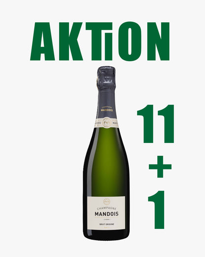 AKTION 11+1: 12x Champagne Mandois Brut Origine